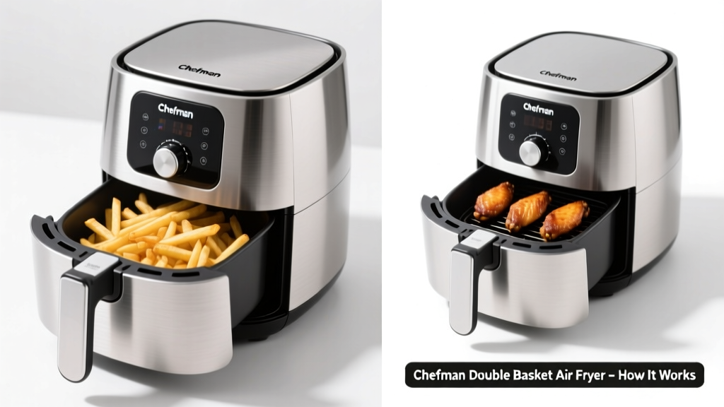 Chefman Double Basket Air Fryer Review & How It Works