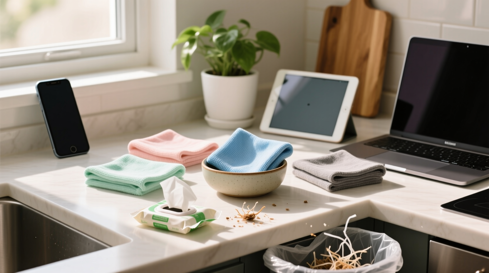 eco friendly cleaning tips microfiber vs compostable wipes