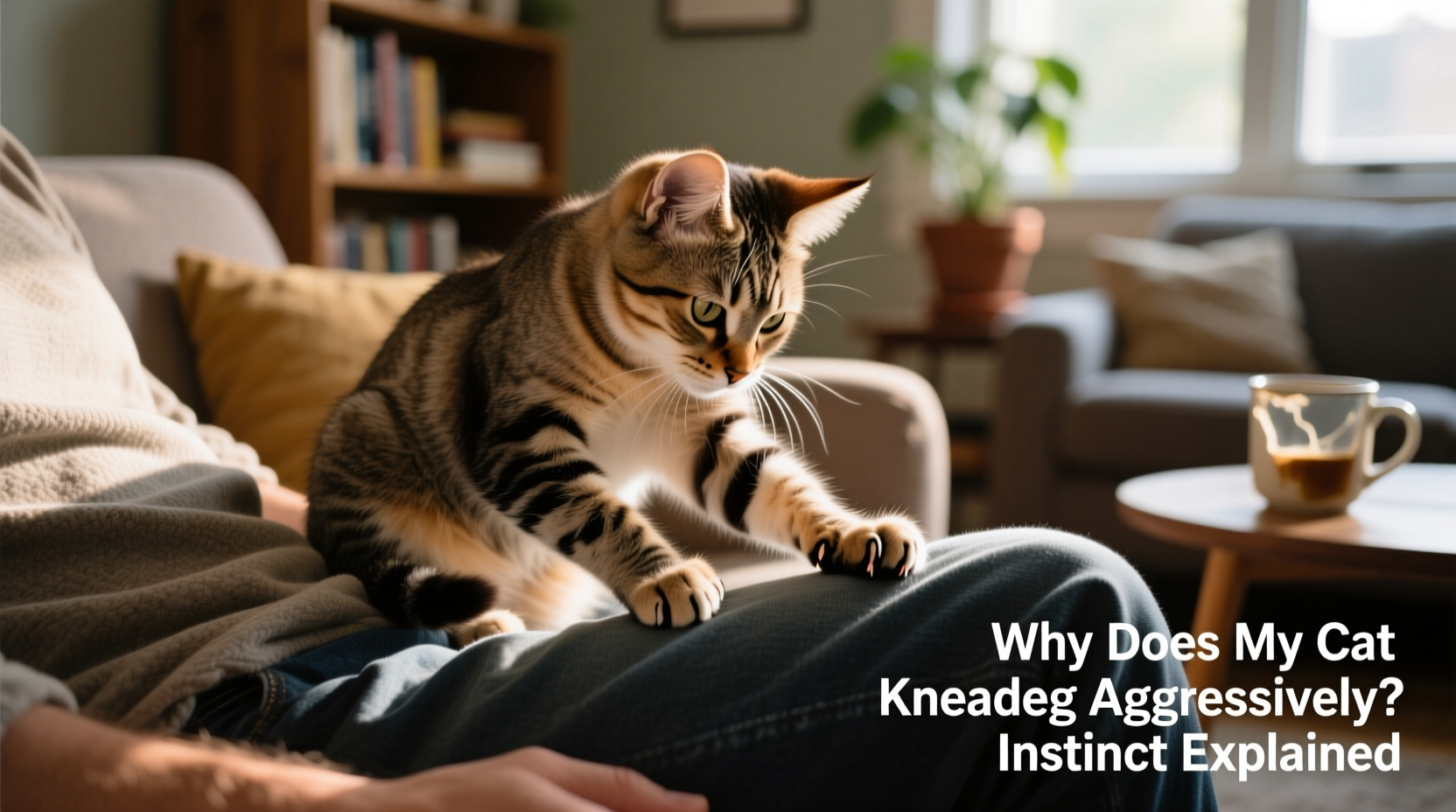 why does my cat knead aggressively on my lap instinct explained