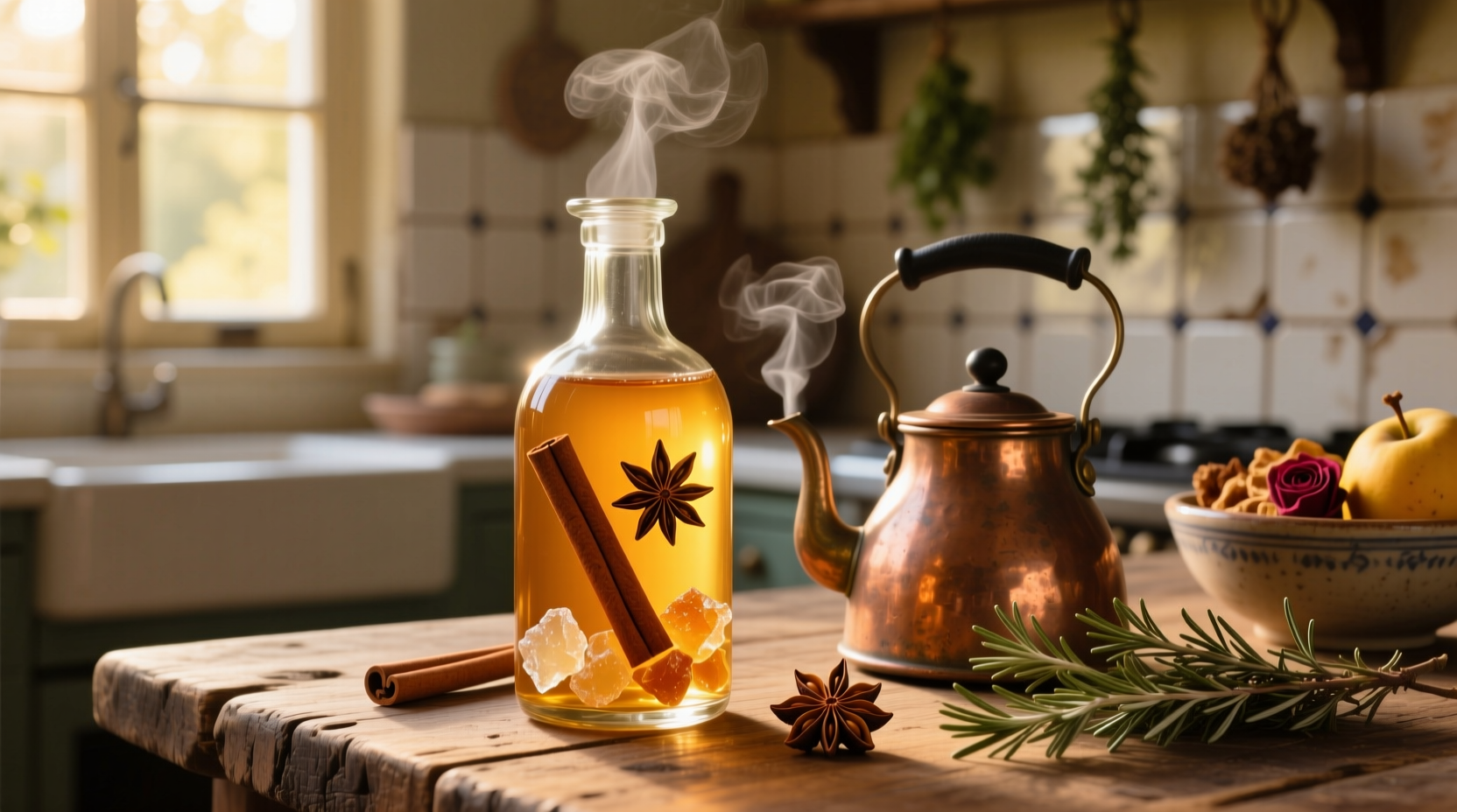 spiced quince syrup