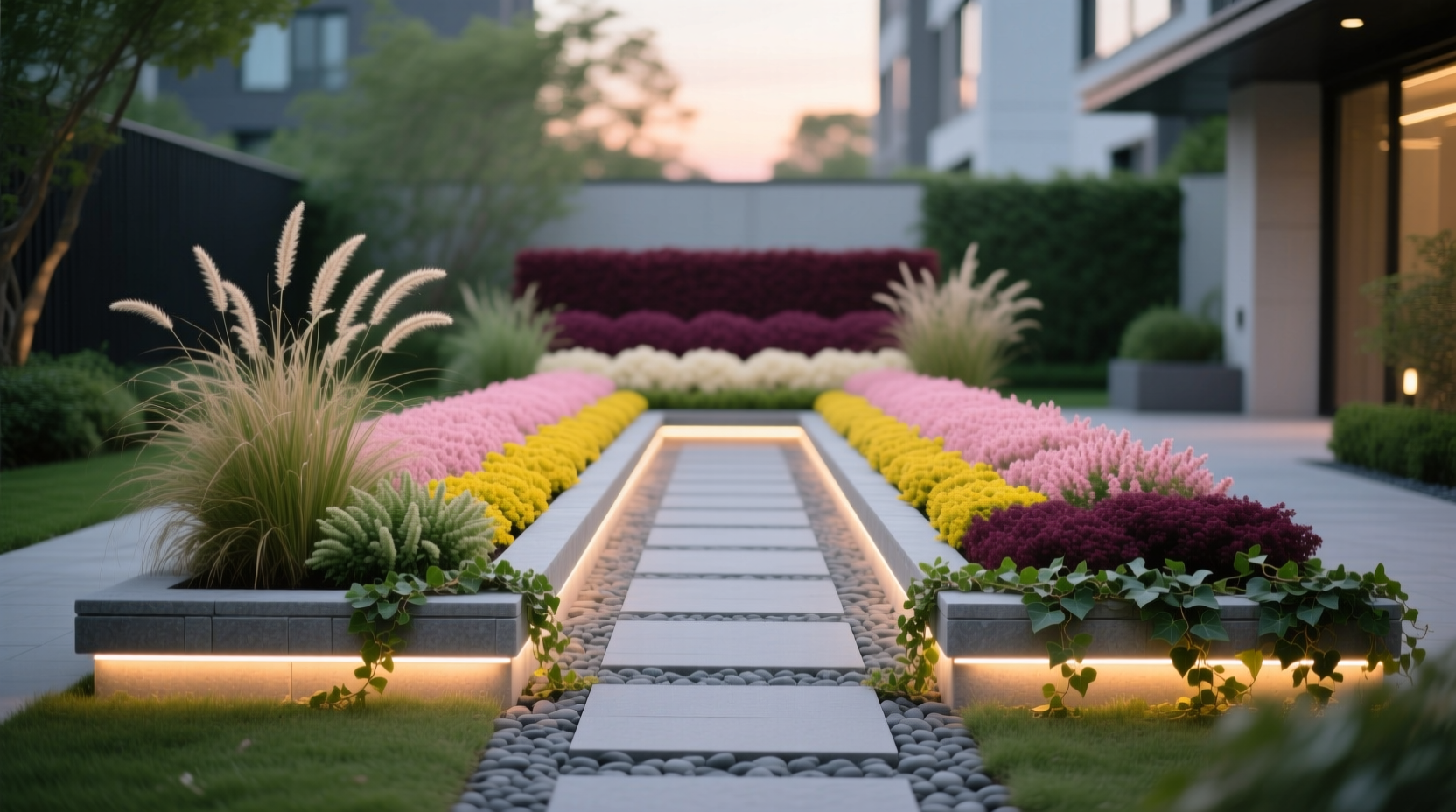 rectangular flower bed ideas