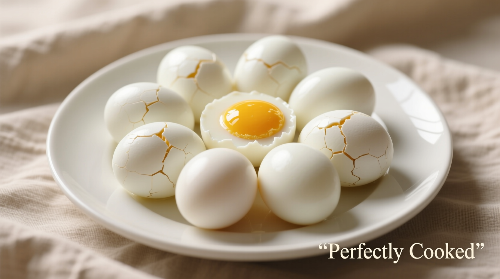 Perfectly cooked hard boiled eggs with clean peeling technique