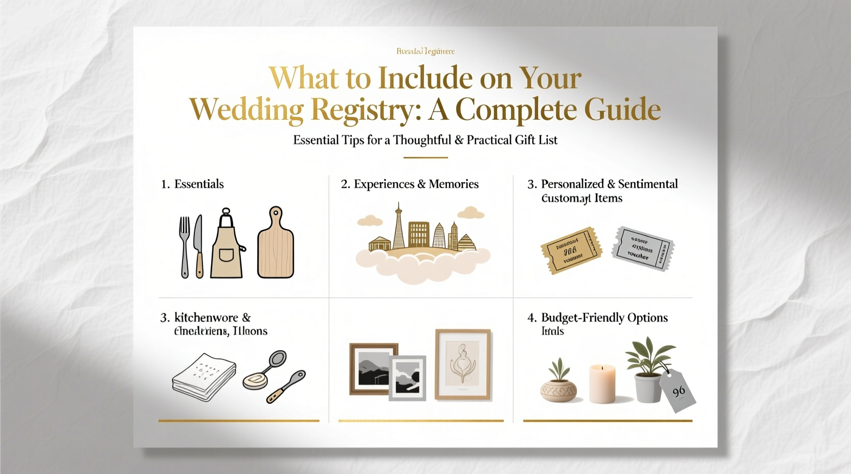 what should i put on my wedding registry