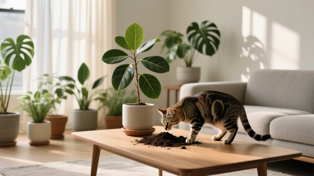 How to Stop Cats from Eating Plants Indoors