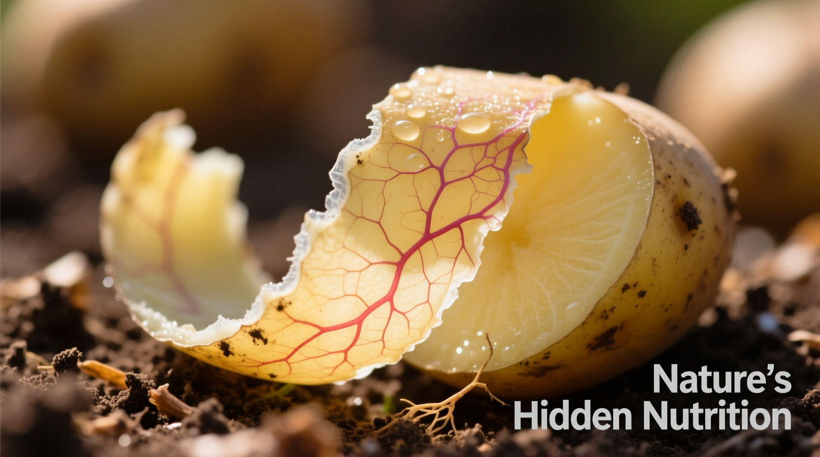 Fresh potato peels showing nutrient-rich outer layer