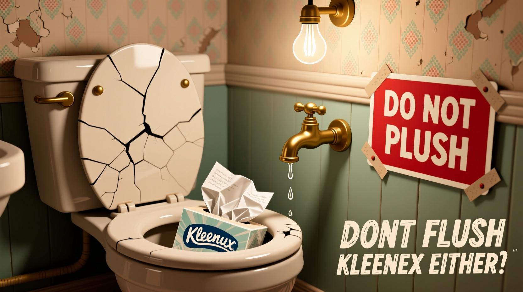 dont flush kleenex either