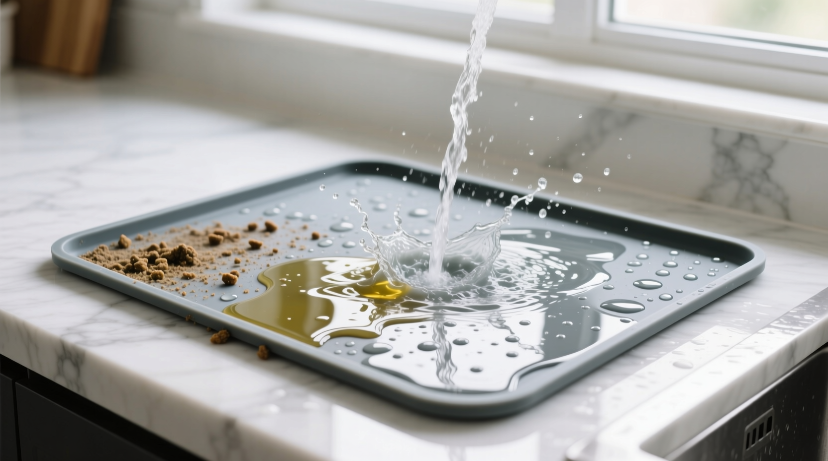 how to clean silicone pet food mats