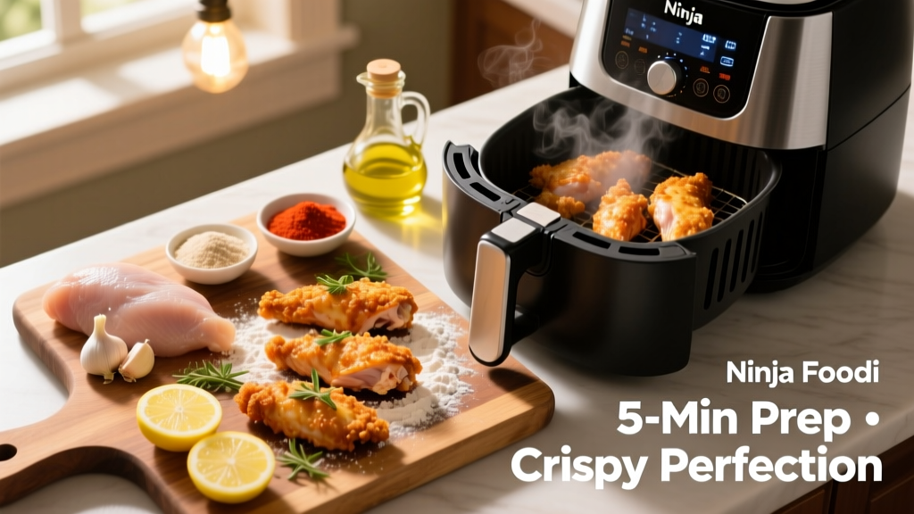 Crispy Ninja Foodi Chicken Tenderloins (5-Min Prep!)