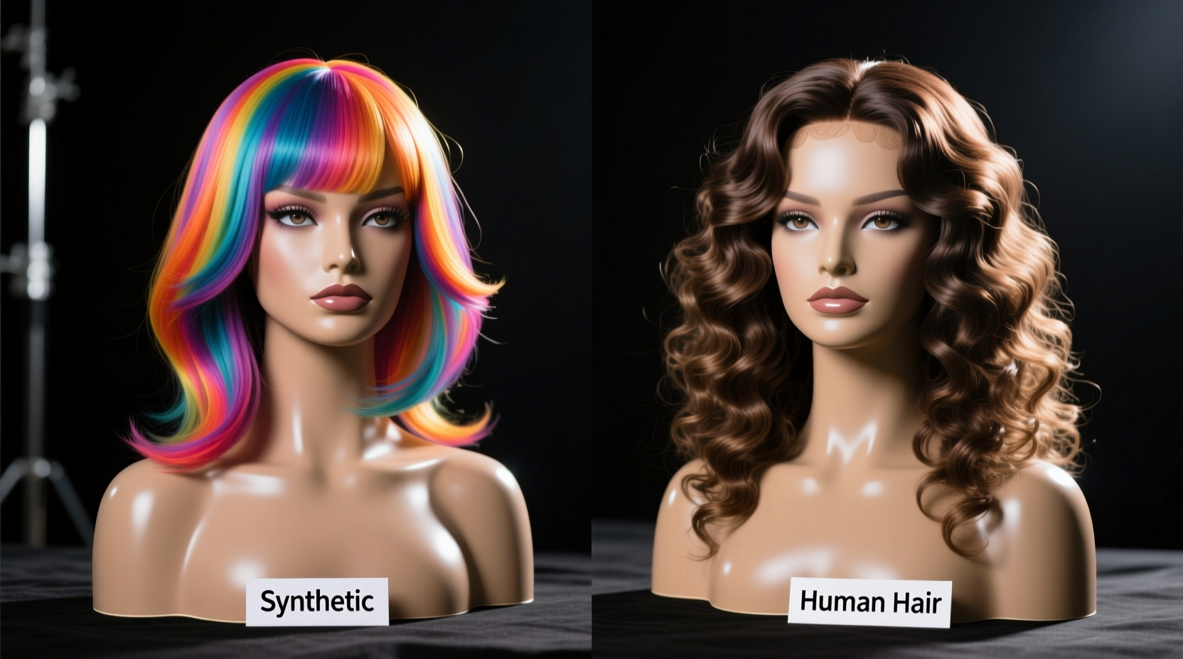 cosplay wigs vs human hair wigs which holds style better under lights