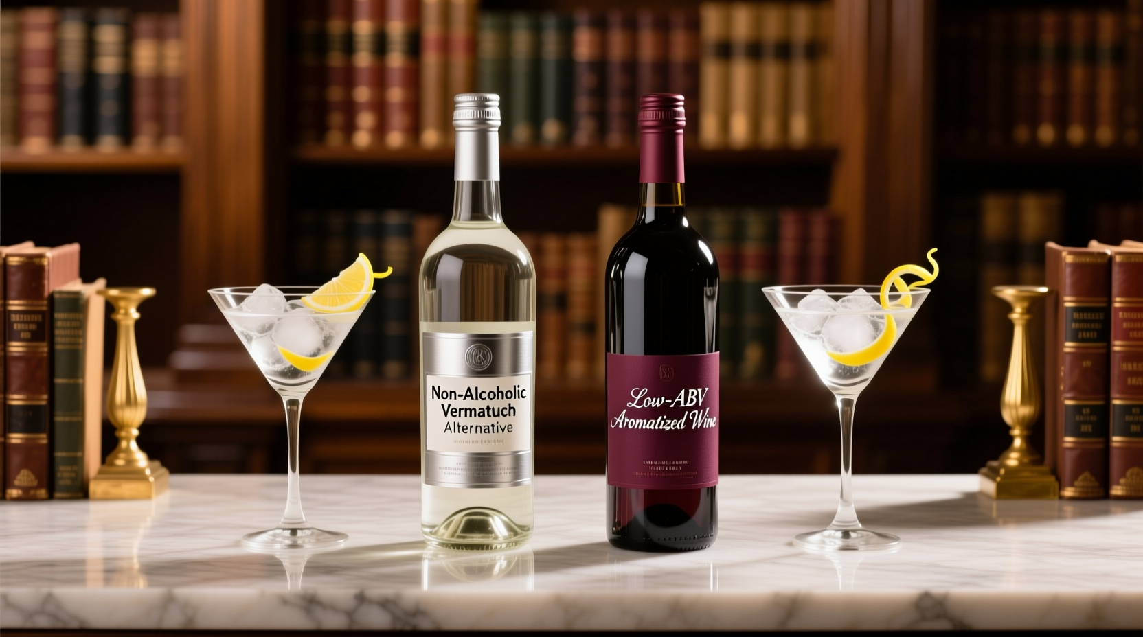 non-alcoholic vermouth alternatives vs low-ABV aromatized wines which preserve martini structure