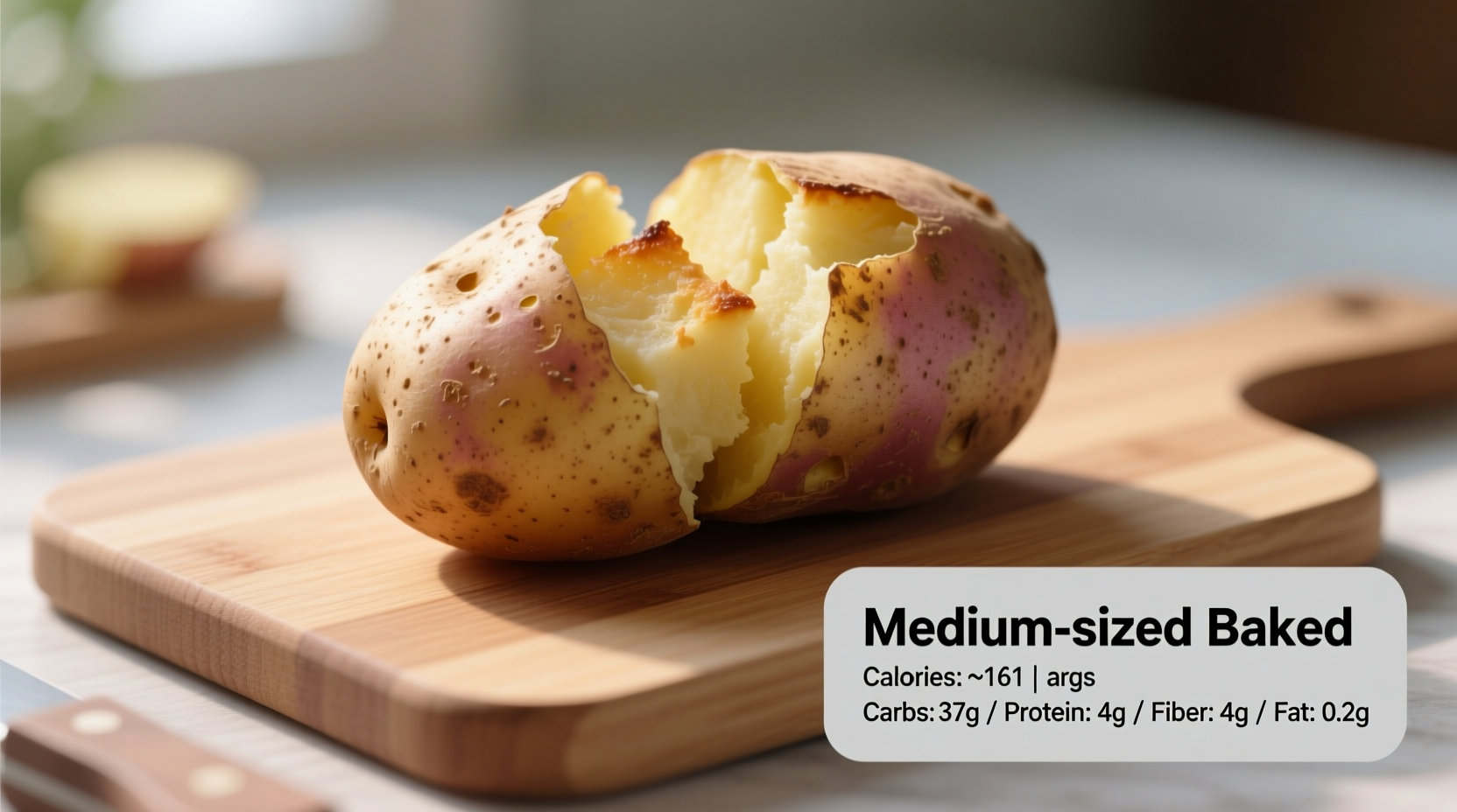 Potato Calories: 110 in Medium Potato (Exact Counts)