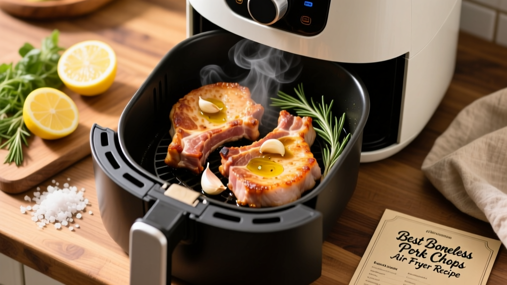 Crispy Juicy Boneless Pork Chops in Air Fryer