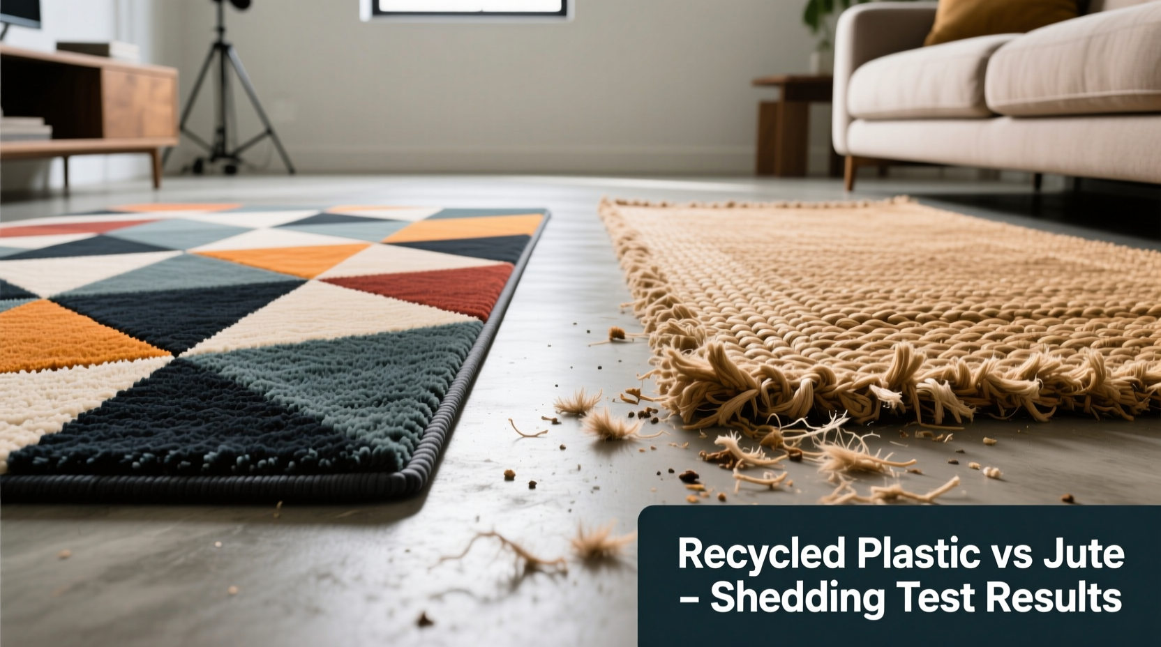 recycled plastic rugs vs jute rugs which sheds less in high traffic areas