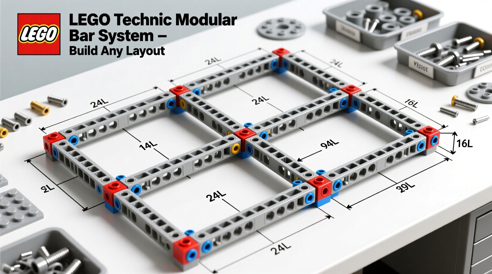 How To Build A Modular Bar System Using LEGO Technic For Customizable ...