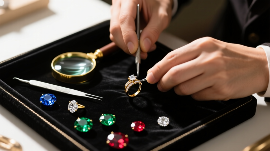 Overhead view of a jeweler