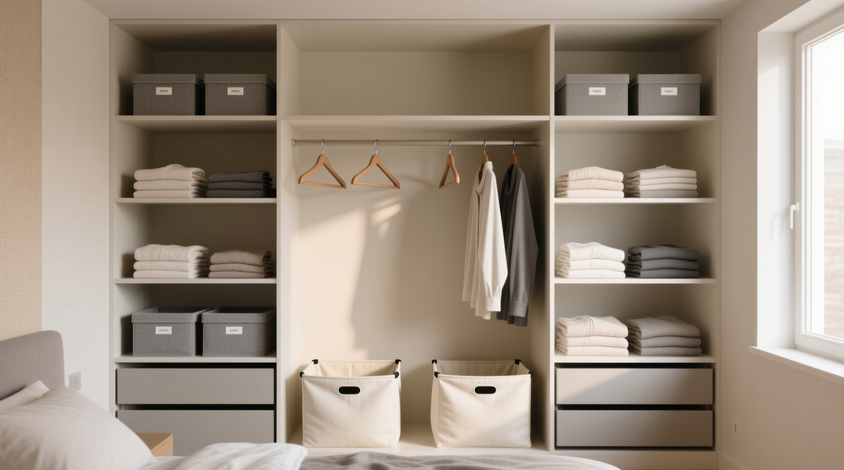 closet organization for sensory sensitivity