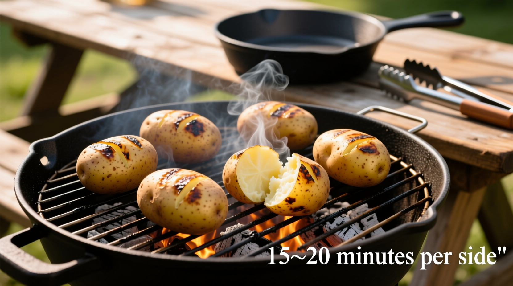 how long cook potatoes on grill
