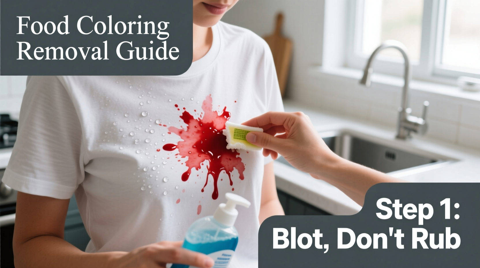 how to get food coloring out of clothes