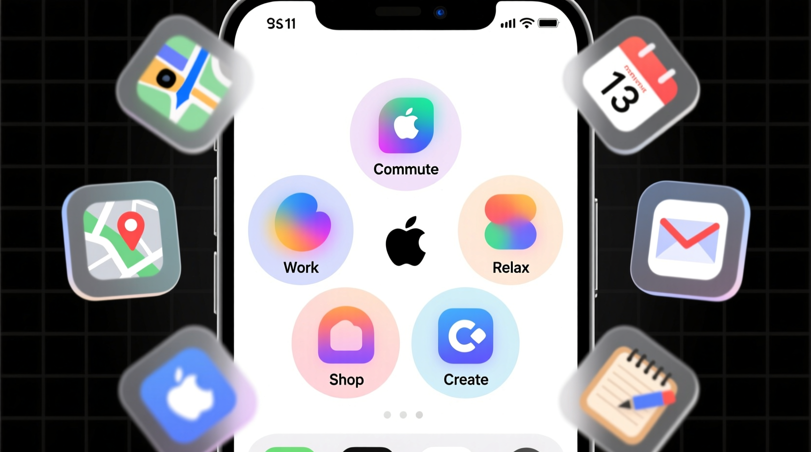 organize your apps by action instead of category for a