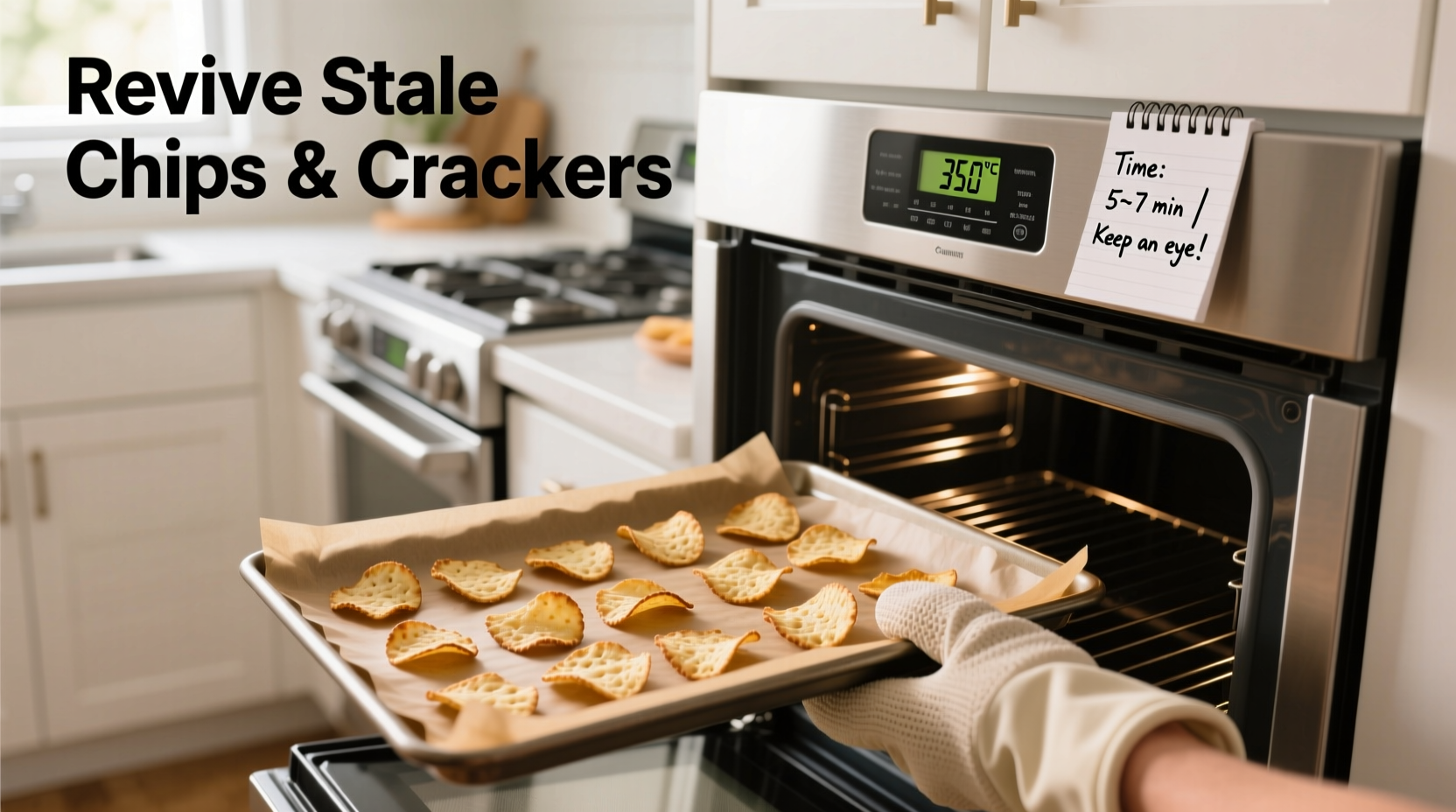 how to refresh stale chips and crackers using your oven