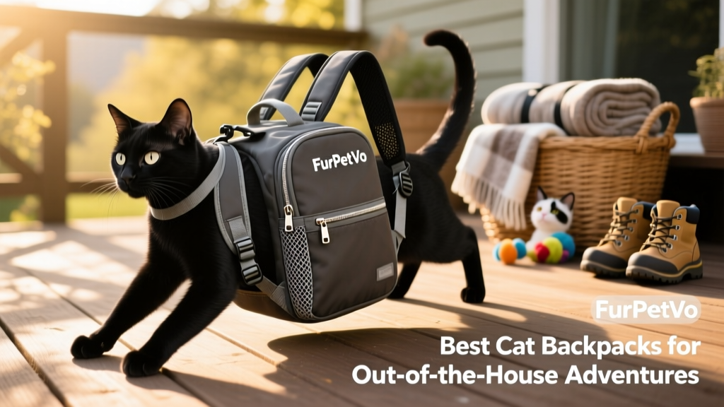 Side view of the FurPetVo backpack showing mesh ventilation panels and adjustable shoulder straps