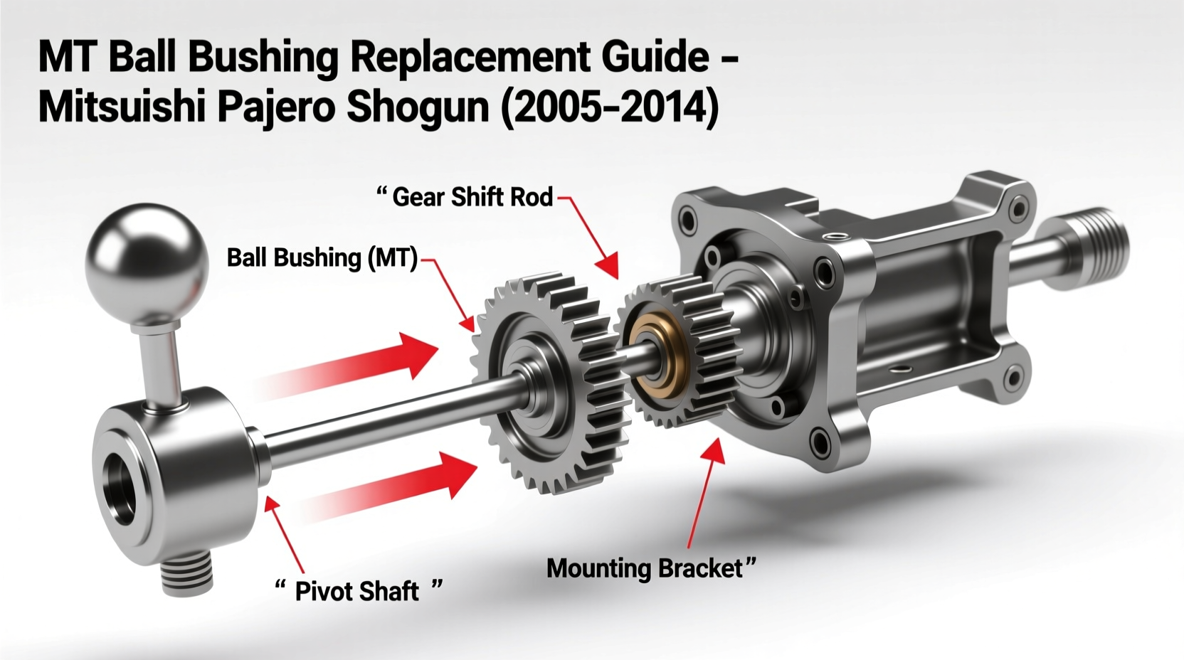 How to Choose Gear Shift Equip Ball Bushing MT for Mitsubishi i/o Pajero  Shogun Manual, image size:1664x928