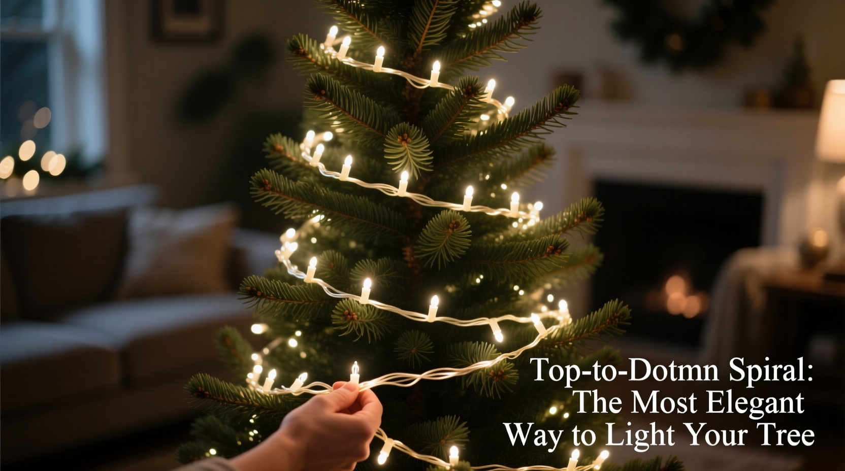 best way to wrap a christmas tree with lights from top to bottom or side to side