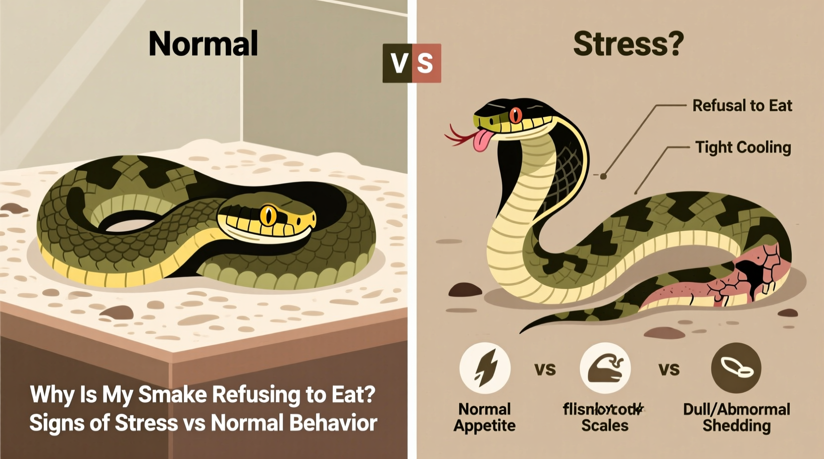 why is my snake refusing to eat signs of stress vs normal behavior