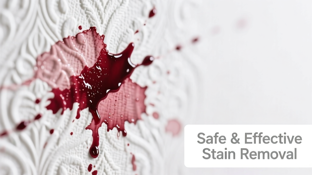 How to Remove Red Wine from Wallpaper Safely