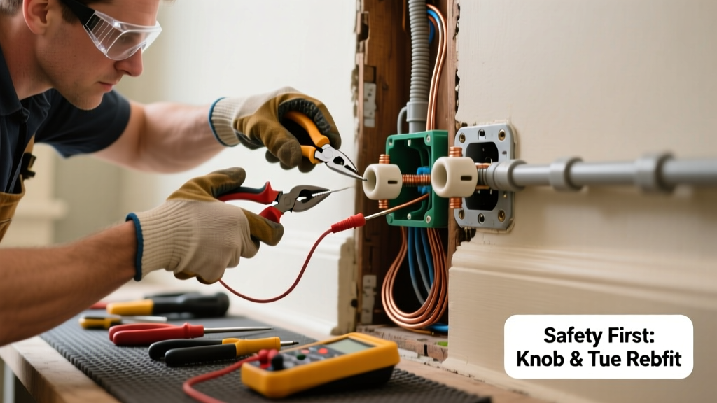 Fixing Active Knob and Tube Wiring Safely