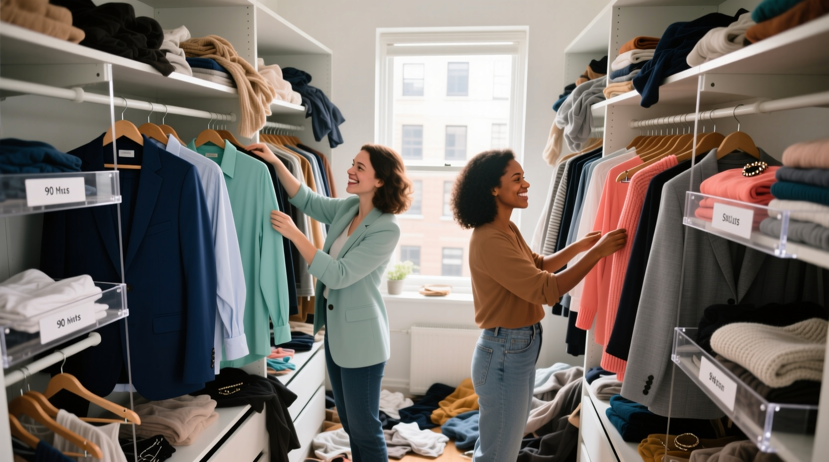shared closet organization without roommate drama