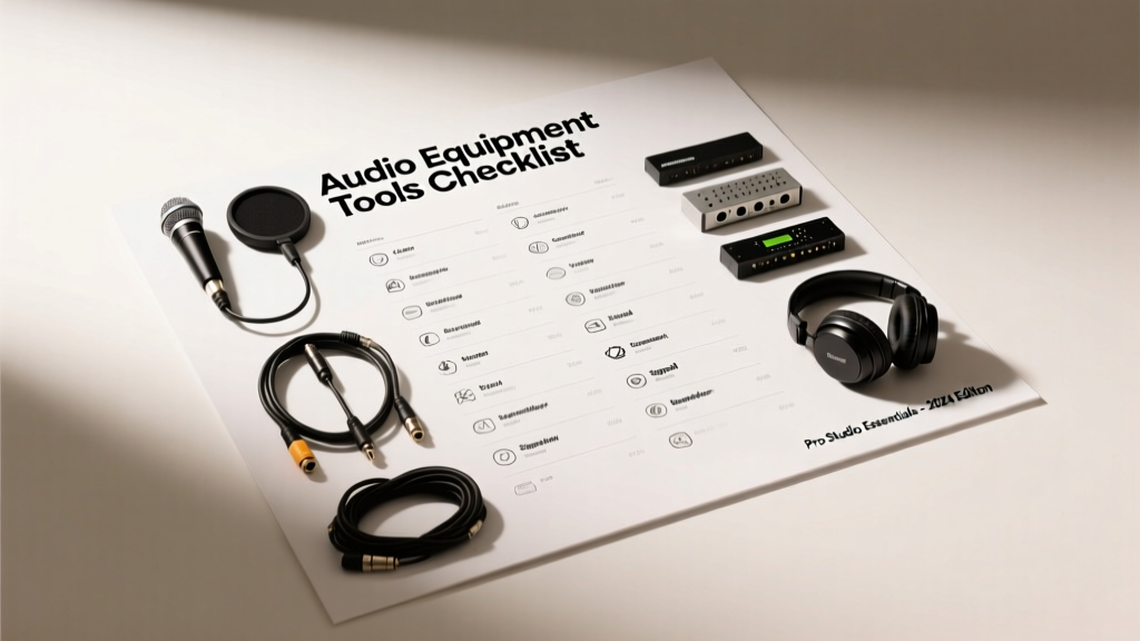Audio Equipment Tools Checklist: Essential Gear for Professional Recording, Mixing, and Mastering