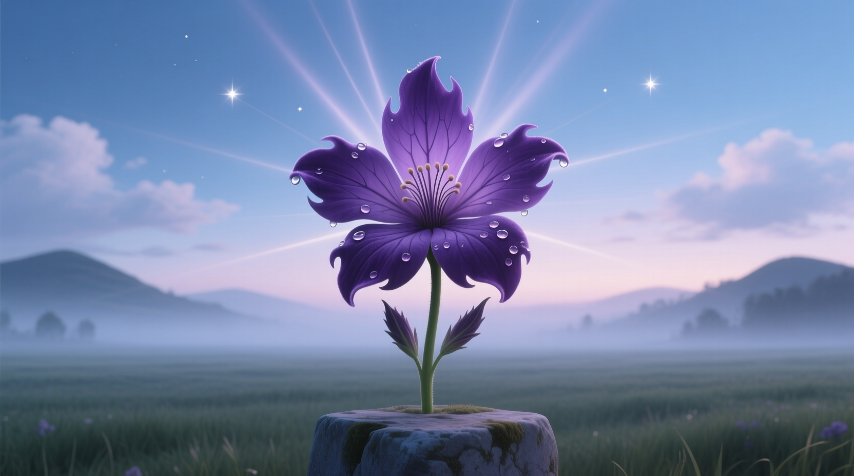 single salvia flower
