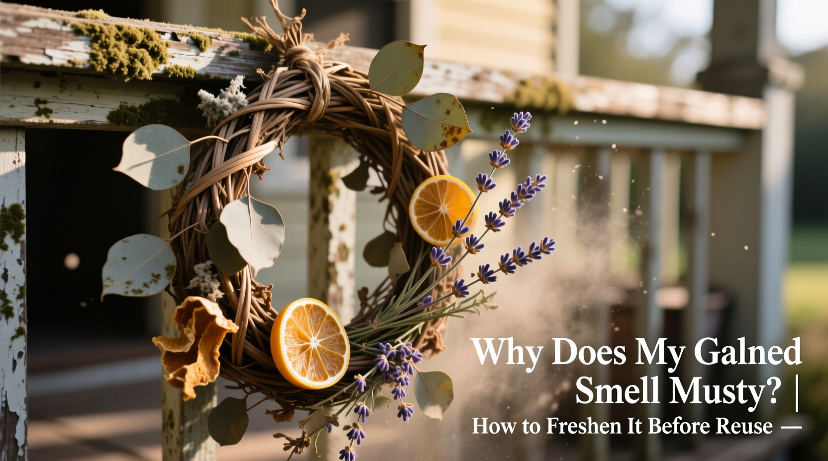 why does my garland smell musty and how to freshen it before reuse