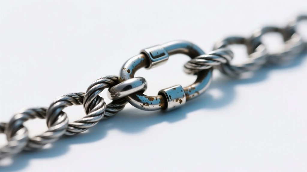 Macro shot of a 3mm oxidized silver rope chain with a secure lobster clasp, highlighting the intricate twisted link texture.