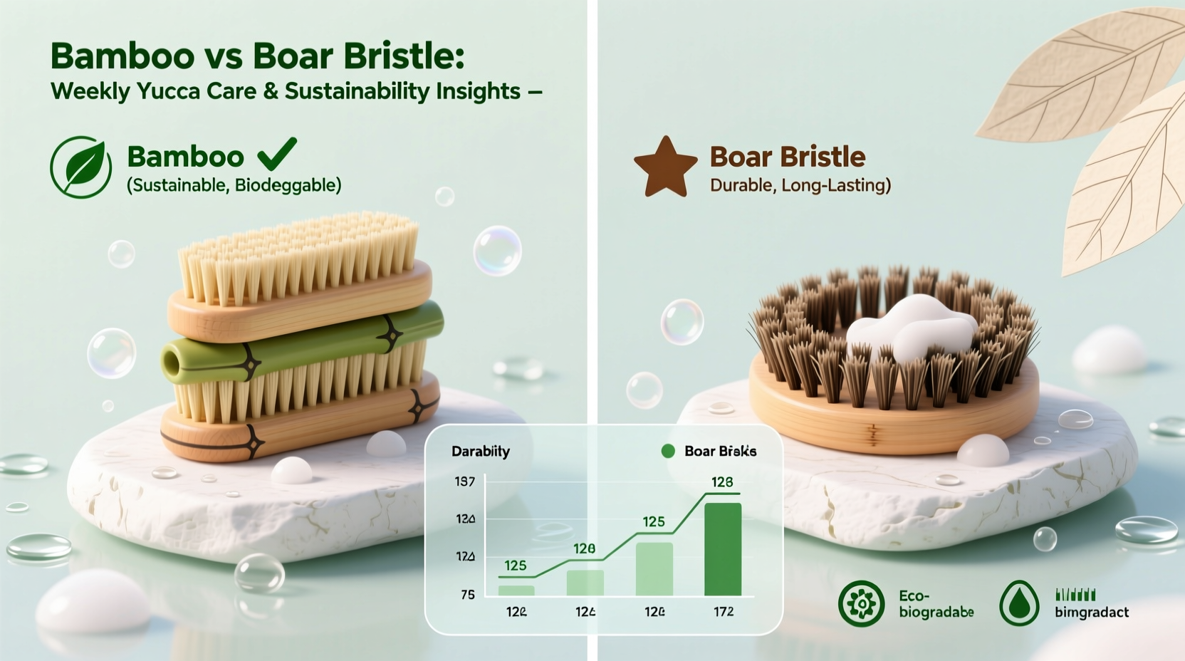 bamboo vs boar bristle yucca shampoo cleaning test