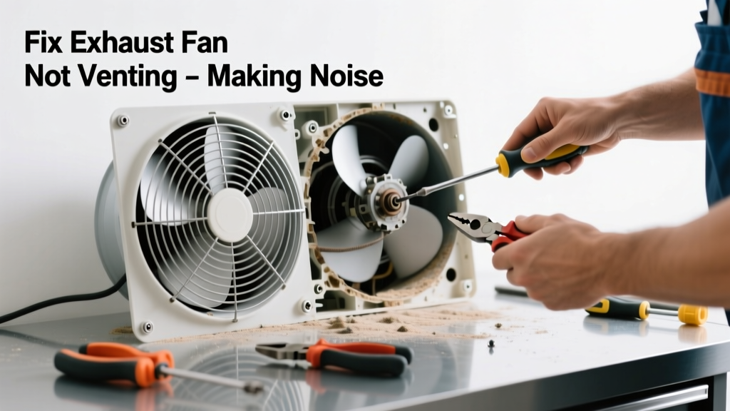 Fix Exhaust Fan Not Venting & Making Noise
