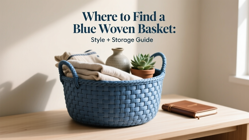 Where to Find a Blue Woven Basket: Style + Storage Guide