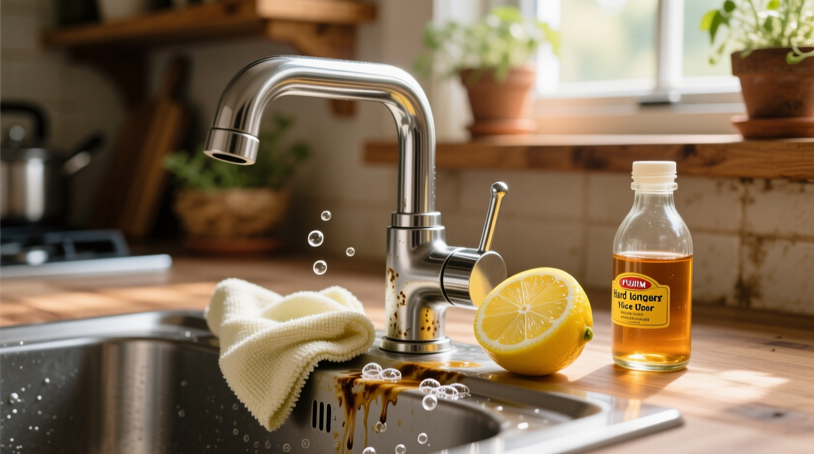 eco friendly cleaning remove hard water stains naturally