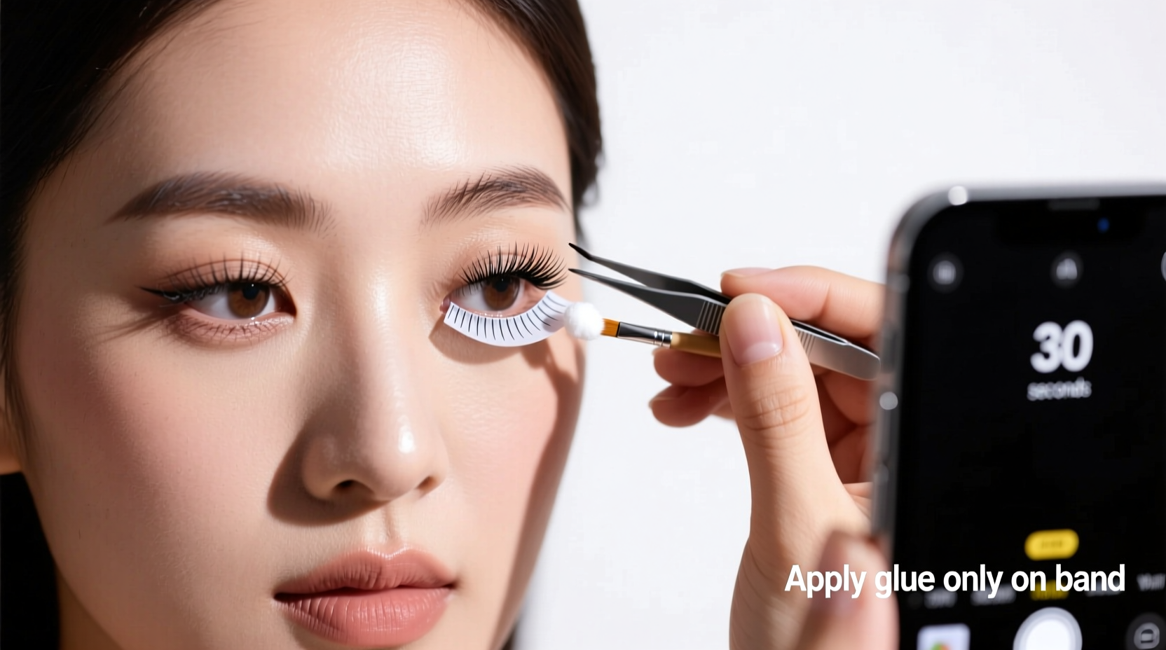 how to apply false eyelashes without glue mishaps step by step tutorial