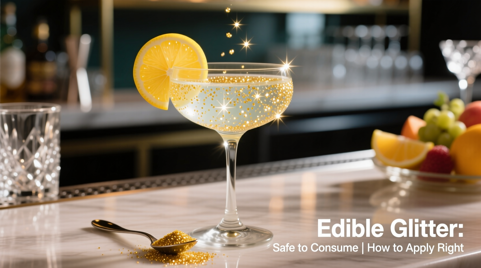 edible glitter in cocktails safe to consume and how to apply it right