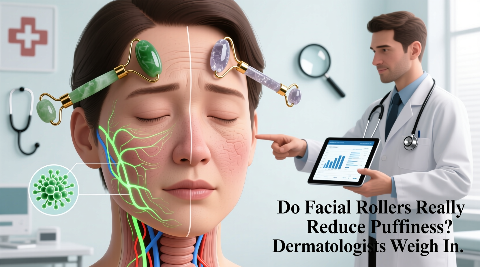 do facial rollers really reduce puffiness dermatologists weigh in