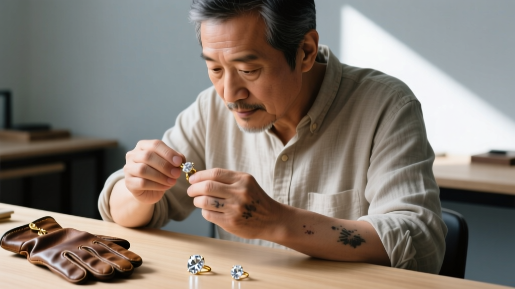 Close-up of a jeweler