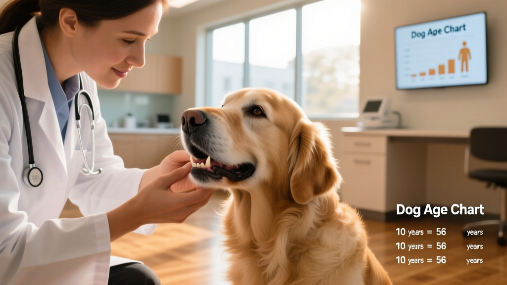 Veterinarian gently examining a dog’s teeth and eyes during a wellness visit at a FurPetVo-certified clinic