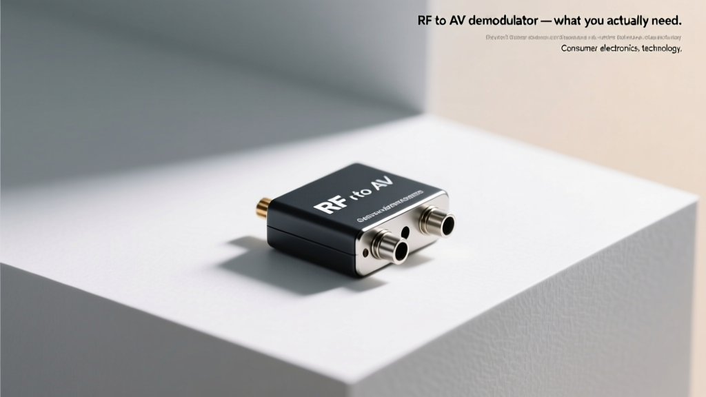 RF to AV Demodulator: 7 Essential Specs & Common Mistakes