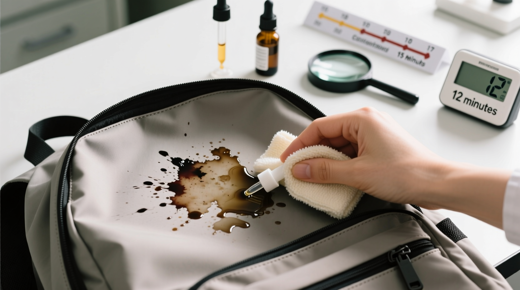 ink removal on polyester backpacks no alcohol