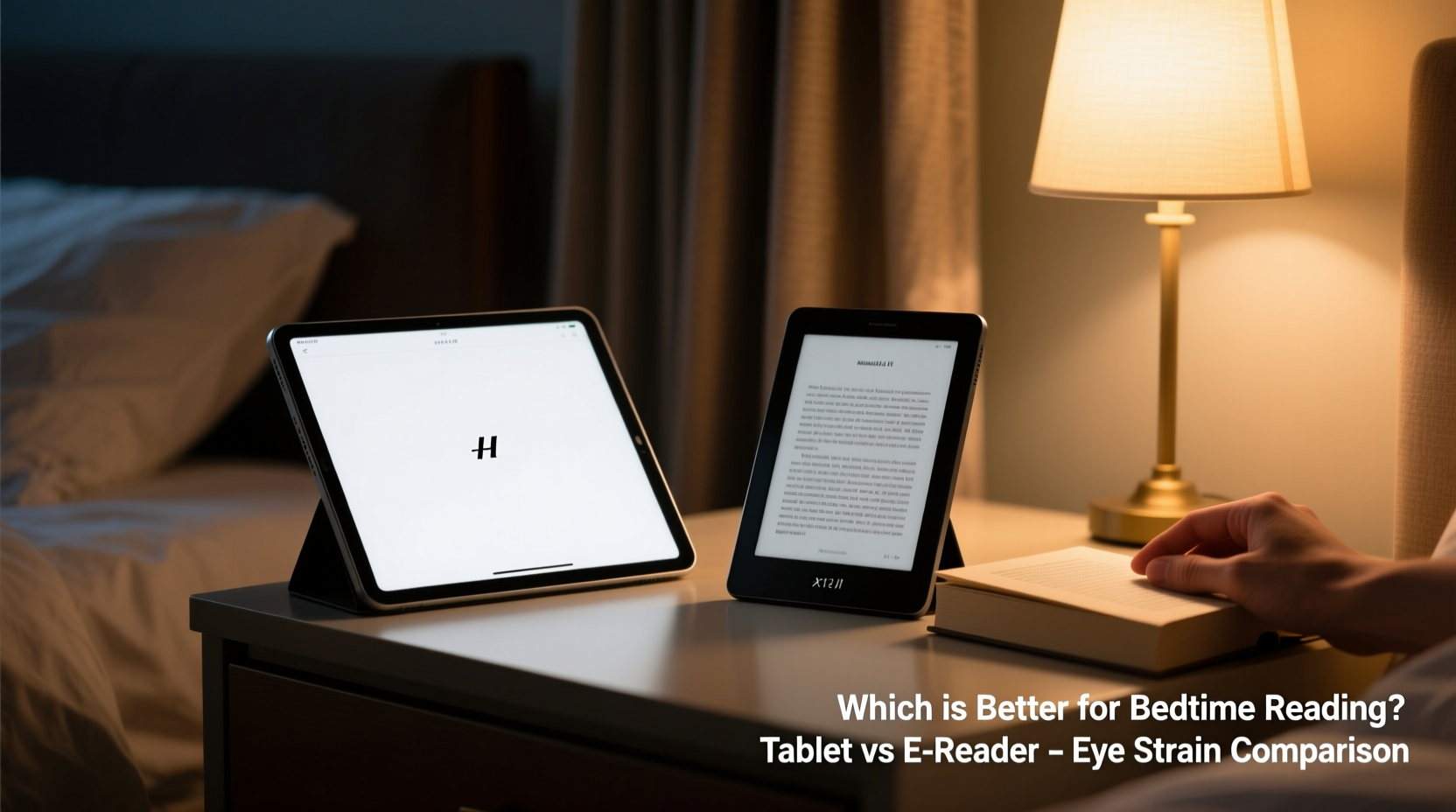 tablet vs e reader which is better for bedtime reading eye strain compared