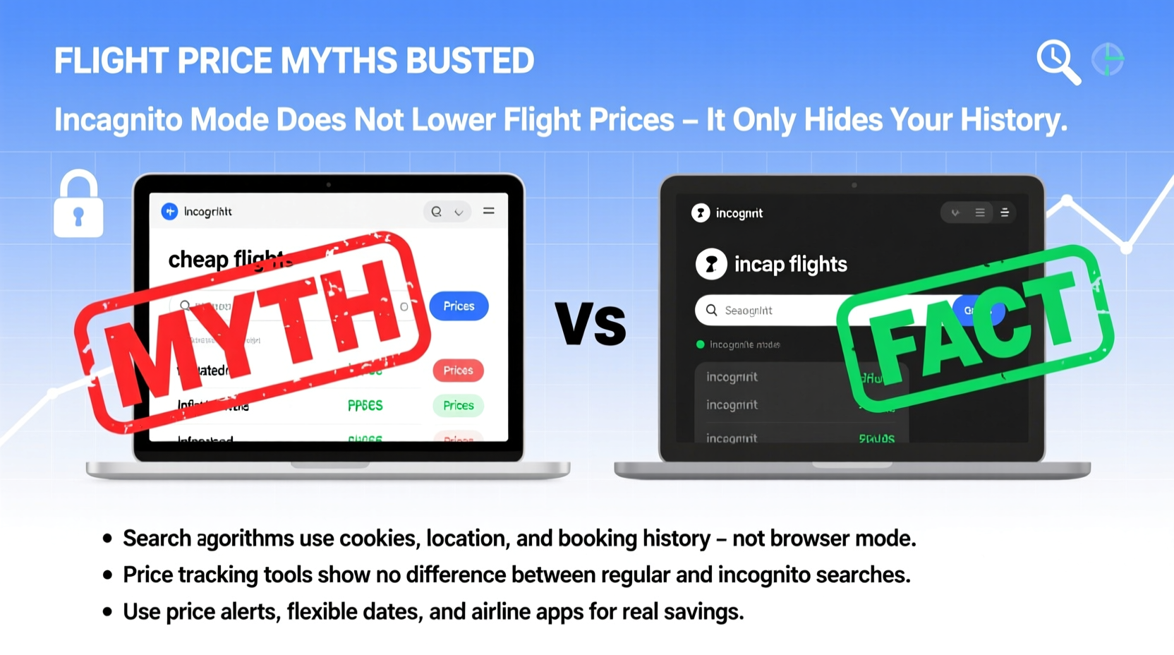 how to find cheap flights using incognito mode myth or fact
