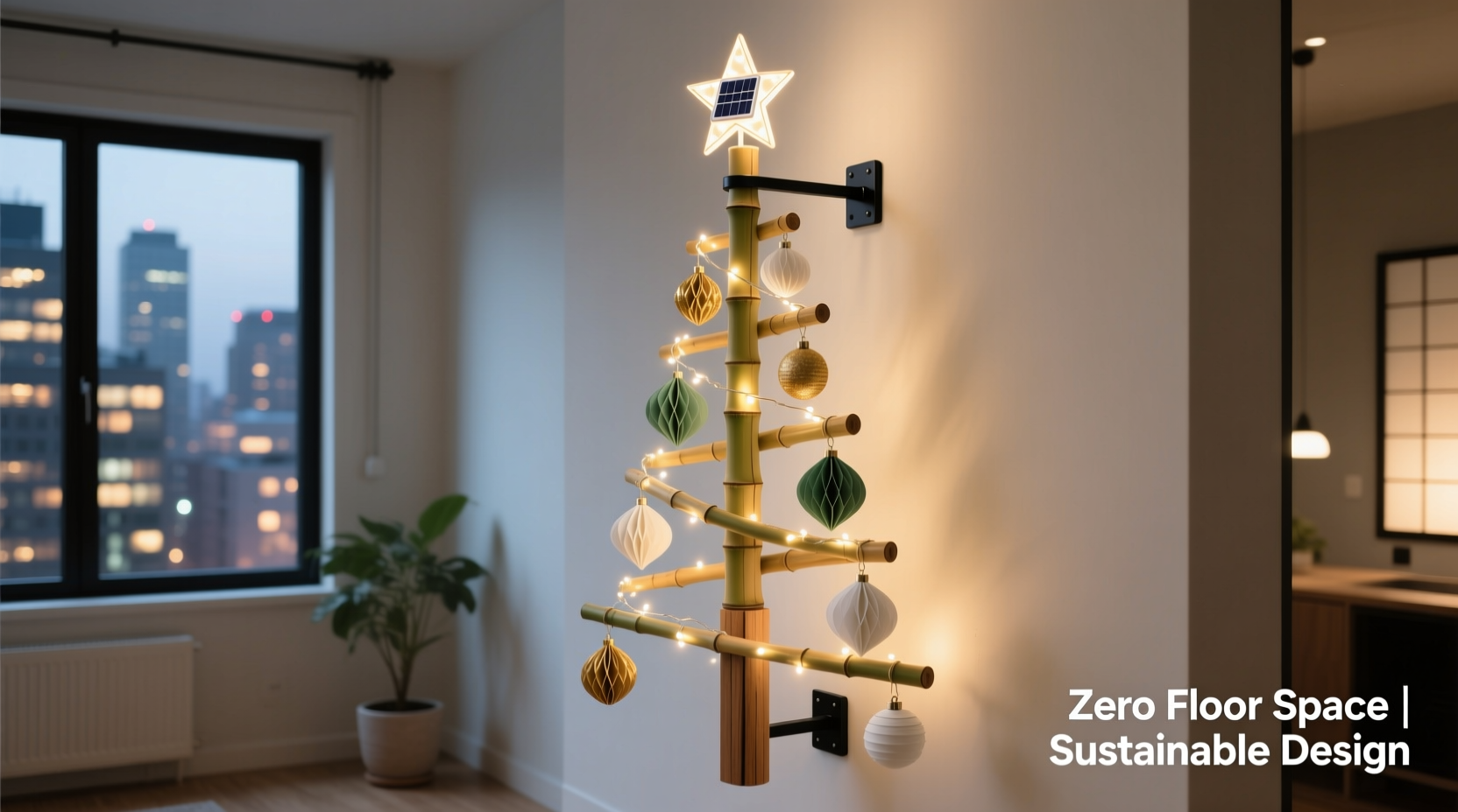 how to build a christmas tree for small apartments with zero floor space