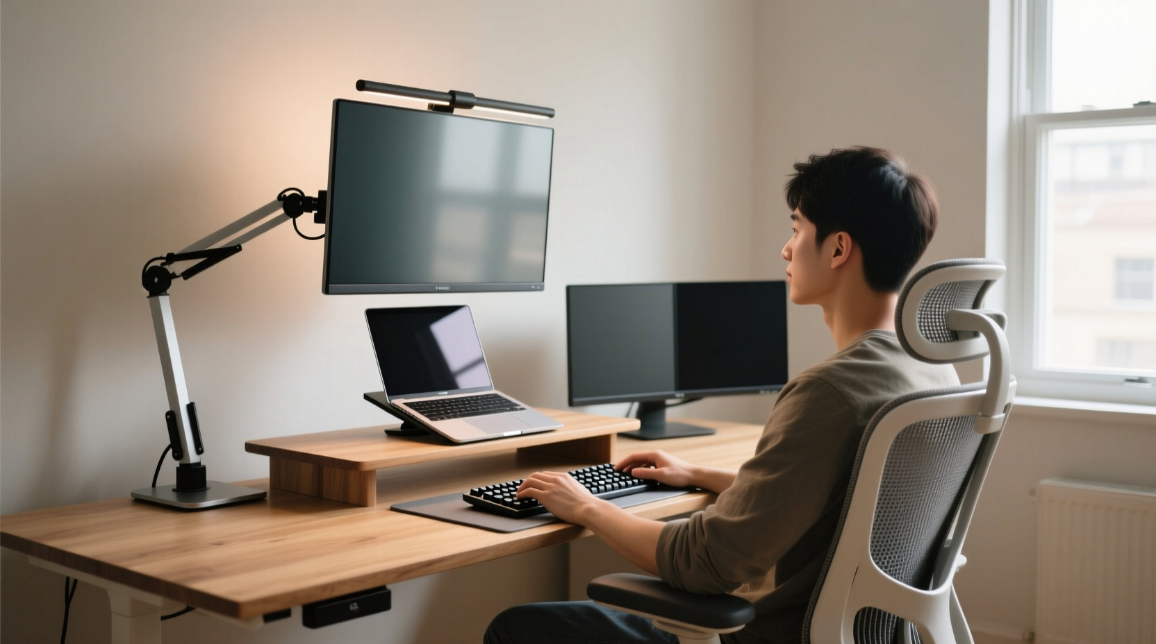 laptop stands vs external monitors for ergonomics while working remotely